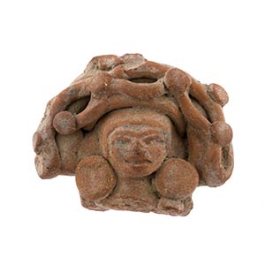 Terracotta goddess head, El Salvador, Maya ... 