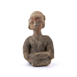 Terracotta female statuette, Ecuador, ... 