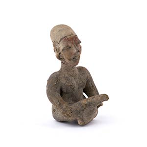 Terracotta female statuette, ... 