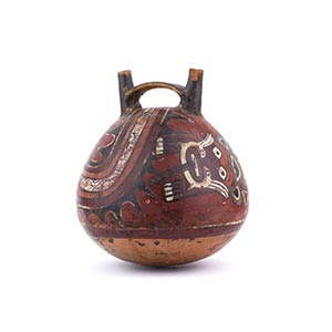 Polychrome double-spouted bowl, Peru, Nazca ... 