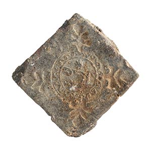 Medieval Lead Seal with Monogram; 11th -14th ... 