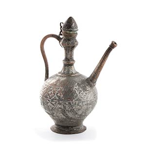 Bedouin Tinned Copper Aftaba, 19th ... 