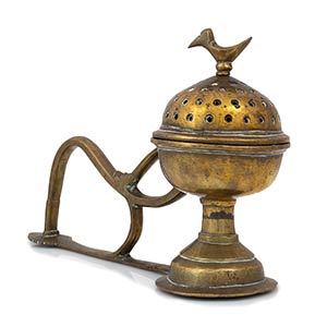 Indo-Persian Brass Incense Burner, ... 