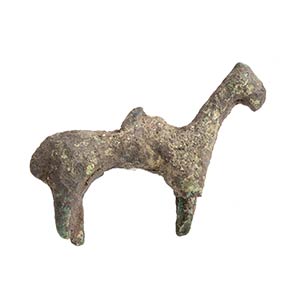 Greek Archaic Bronze Horse-Shaped Pendant, ... 