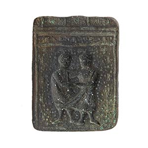 Roman Bronze Friendship Tessera or Seal, 3rd ... 