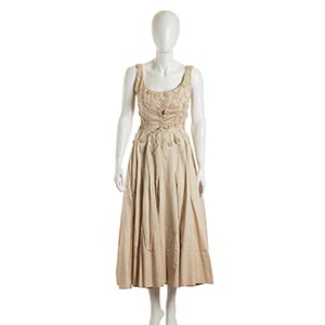 SIMONETTASILK DRESS1955Ivory silk dress, ... 