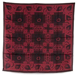 GUCCISILK SCARF2010 caA red and black silk ... 