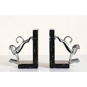Fascist bookendPair of marble bookends with ... 