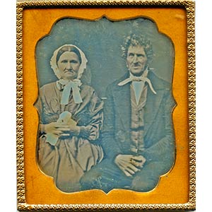 Old couple Daguerreotype. Usa, ca. ... 