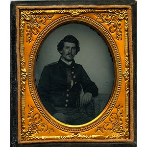 Ambrotype of a Confederate soldier. Usa, ca. ... 