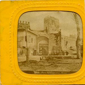 San Lorenzo Gate in Rome, ca. 1865Porzione ... 