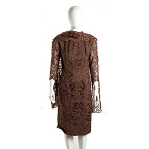 LACE DRESS AND SCARF60sBrown lace scarf ... 