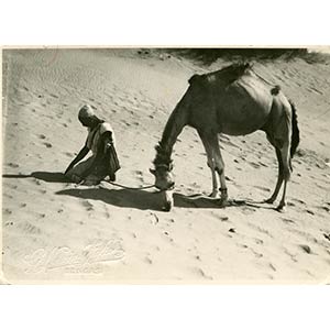 Bedouin in the desert, Libya ca. ... 