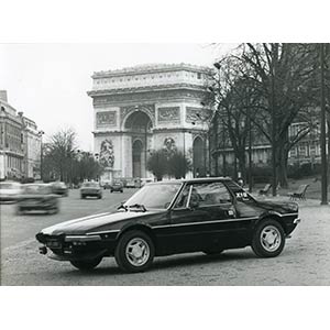 Foto pubblicitaria Fiat X 1/9 a Parigi, 1972 ... 