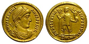 Valentinian I (364-375). AV Solidus (21.5mm, ... 