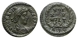Gratian (367-383). Æ (14mm, 1.37g, 7h). ... 