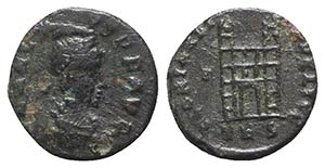 Arcadius (383-408). Æ (11mm, 1.52g, 6h). ... 
