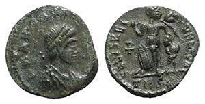 Arcadius (383-408). Æ (12mm, 1.58g, 6h). ... 