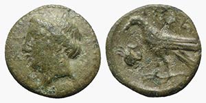 Bruttium, Laos, c. 350-300 BC. Æ (16mm, ... 