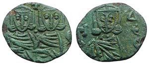 Constantine V (741-775). Æ 40 Nummi (17mm, ... 