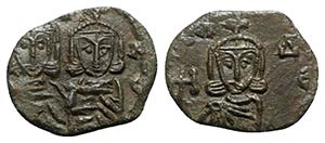 Constantine V (741-775). Æ 40 Nummi ... 