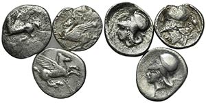 Lot of 3 Greek AR Staters (Pegasii), to be ... 