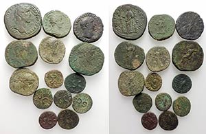 Lot of 14 Roman Imperial Æ coins, to be ... 