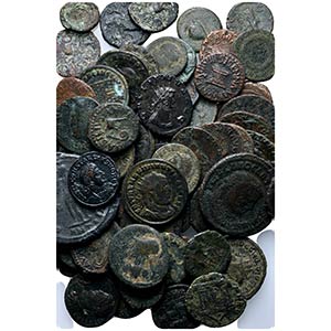 Lot of 69 Roman Imperial Æ and BI coins, to ... 