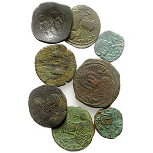 Lot of 8 Byzantine Æ coins, to be catalog. ... 