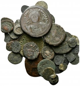Lot of 53 Byzantine and Medieval Æ coins, ... 