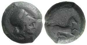 Sicily, Aitna, c. 355-339 BC. Æ (25mm, ... 