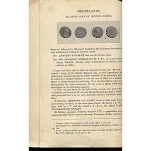GRANT M. - Miscellanea; An Asia coins of ... 
