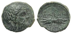 Sicily, Akragas, c. 300-287 BC. Æ (13mm, ... 