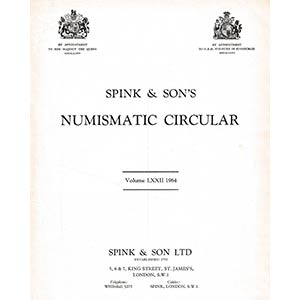 Numismatic Circular Vol. LXXII, 1964. Spink ... 