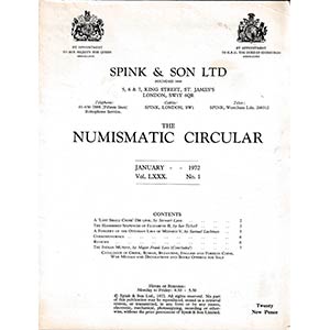 Numismatic Circular Vol. LXXX, 1972. Spink & ... 
