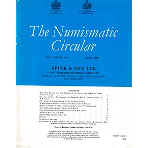 Numismatic Circular Vol. LXXXVIII, 1980. ... 