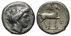 Sicily, Entella. Punic issues, c. 320-300 ... 