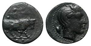 Sicily, Gela, c. 420-405 BC. Æ Tetras ... 