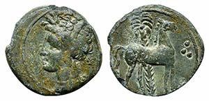 Carthage, c. 400-350 BC. Æ (16mm, 1.17g, ... 