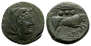 Grain-ear series, Sicily, c. 214 BC. Æ ... 