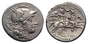 Crescent series, Rome, 207 BC. AR Denarius ... 