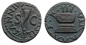 Augustus (27 BC-AD 14). Æ Quadrans (16mm, ... 