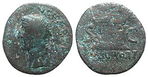 Divus Augustus (died AD 14). Æ As (28.5mm, ... 