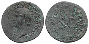 Drusus (Caesar, 19-23). Æ As (31mm, 10.54g, ... 