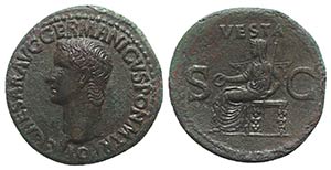 Gaius (Caligula, 37-41). Æ As (30mm, ... 