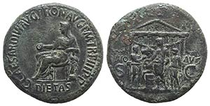Gaius (Caligula, 37-41). Æ Sestertius ... 