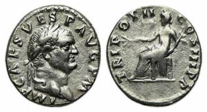Vespasian (69-79). AR Denarius (17mm, 3.45g, ... 