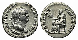 Vespasian (69-79). AR Denarius (19mm, 3.20g, ... 