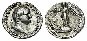 Vespasian (69-79). AR Denarius (19mm, 2.98g, ... 