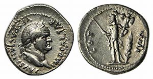 Vespasian (69-79). AR Denarius (19mm, 2.87g, ... 
